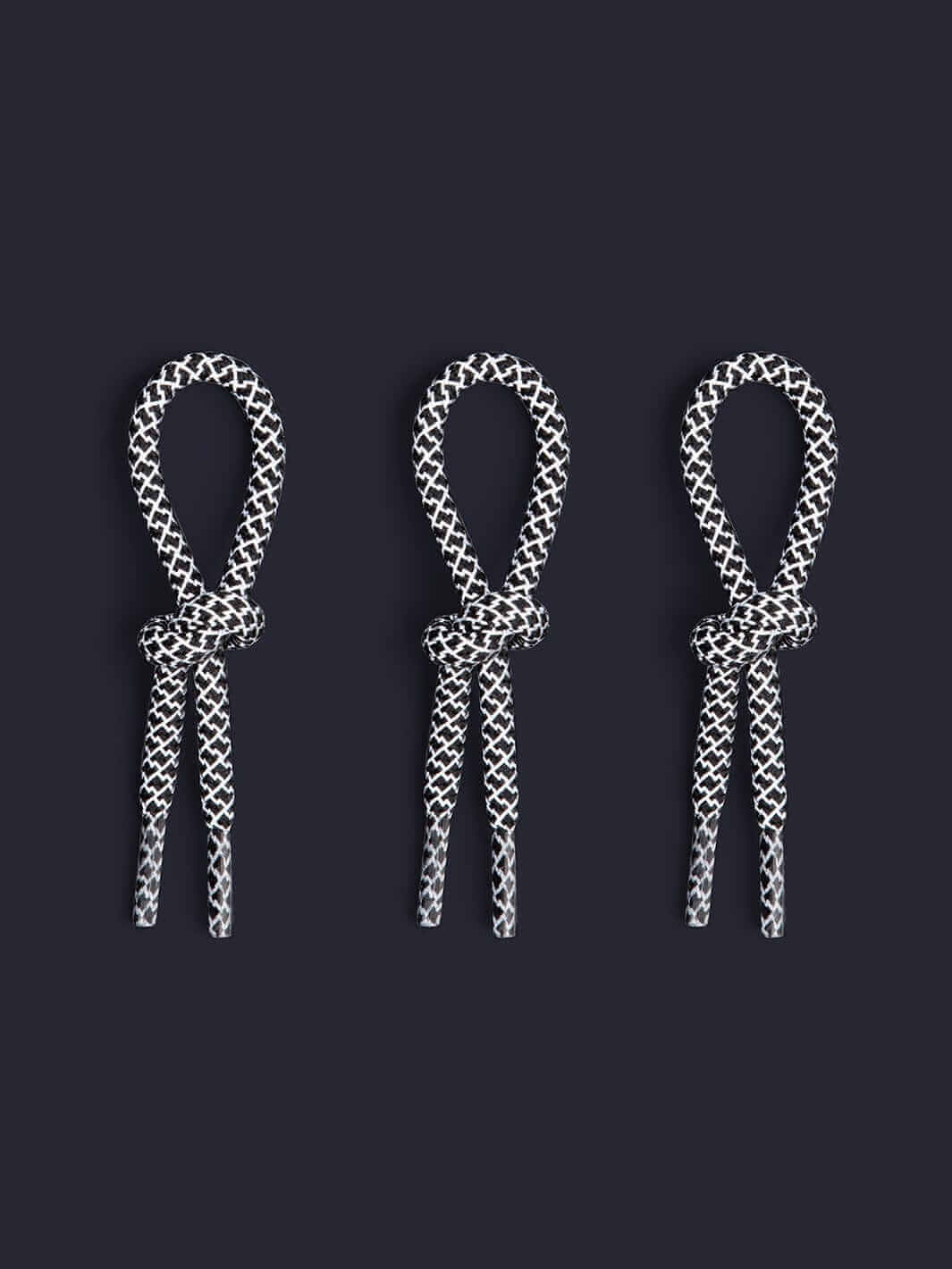 Smarta och funktionella snöre med reflex från Herbertine svart 3-pack