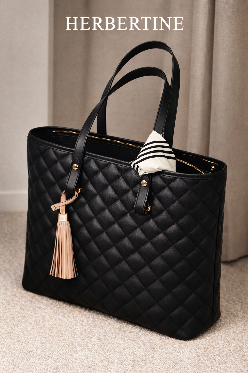 Reflective Tassel Beige