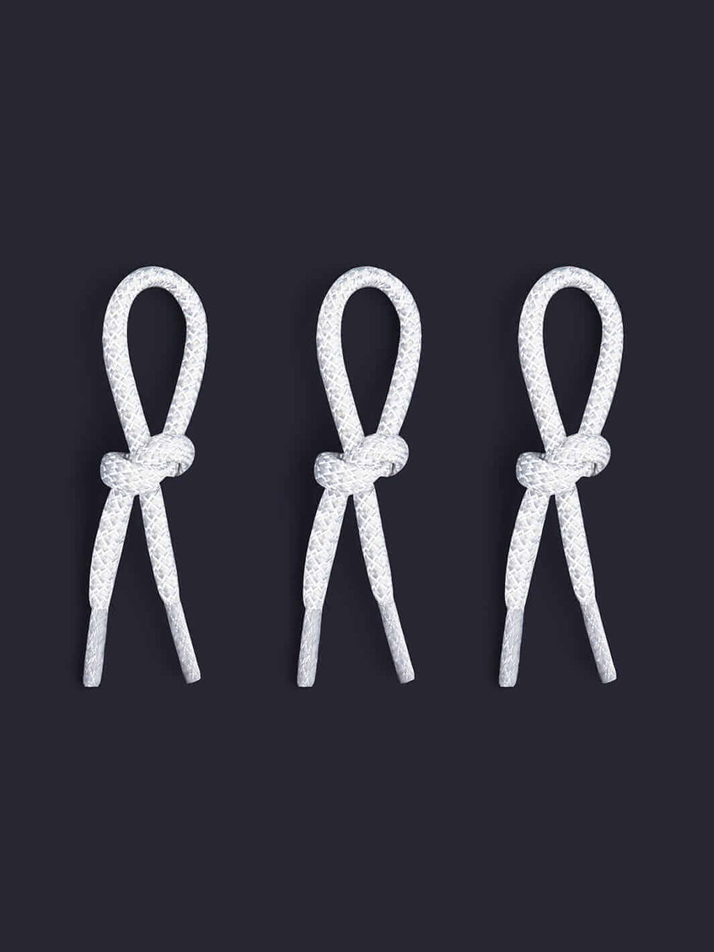 Smarta och funktionella snöre med reflex från Herbertine 23 cm långa grå 3-pack