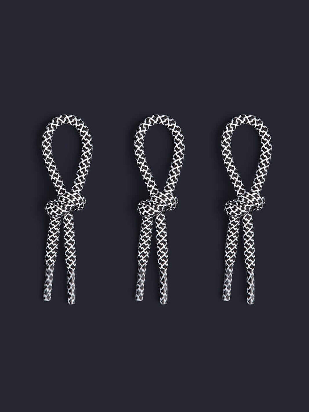 Smarta och funktionella snöre med reflex från Herbertine svart 3-pack